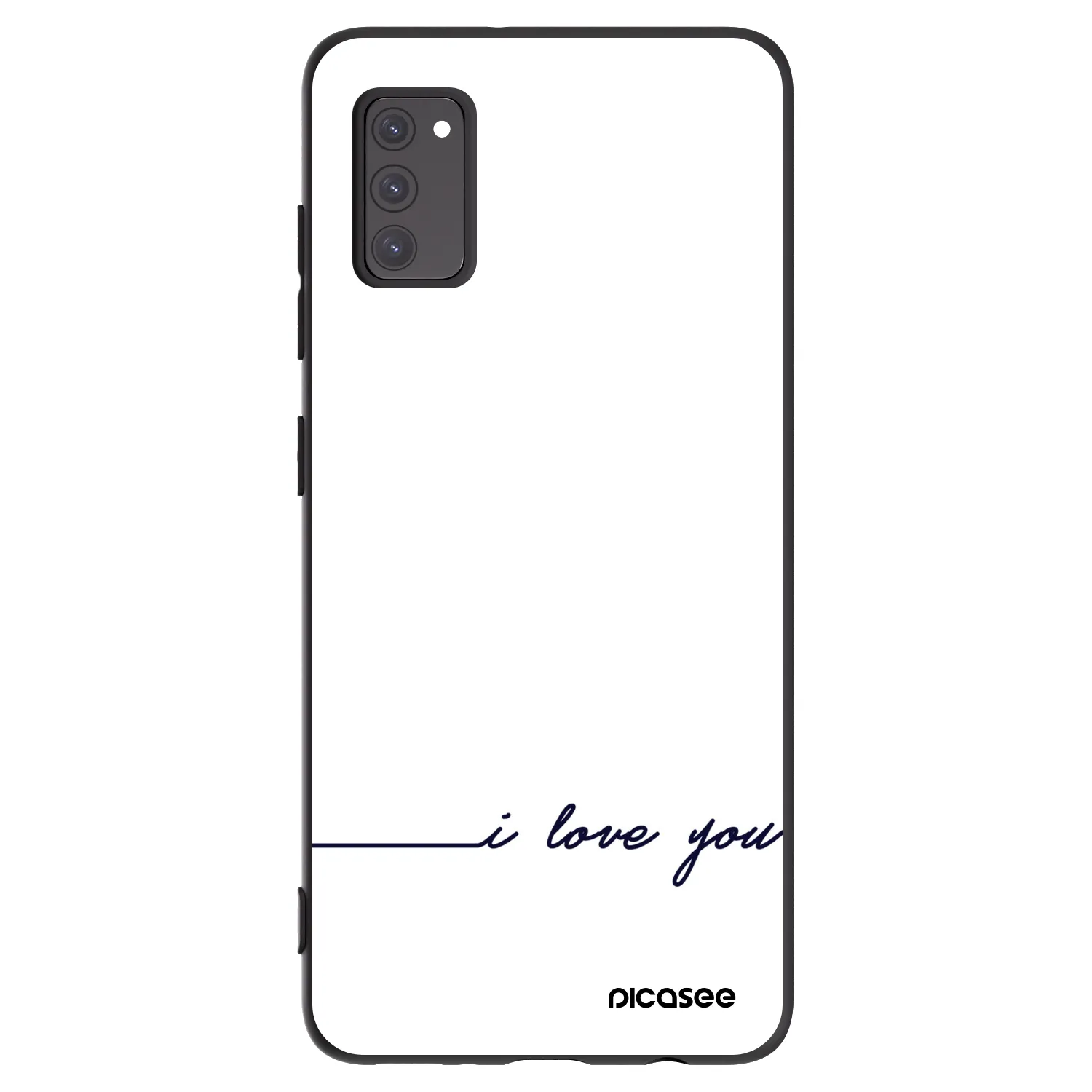 Picasee Samsung Galaxy A41 A415F Hülle - Schwarzes Silikon - Ich liebe dich