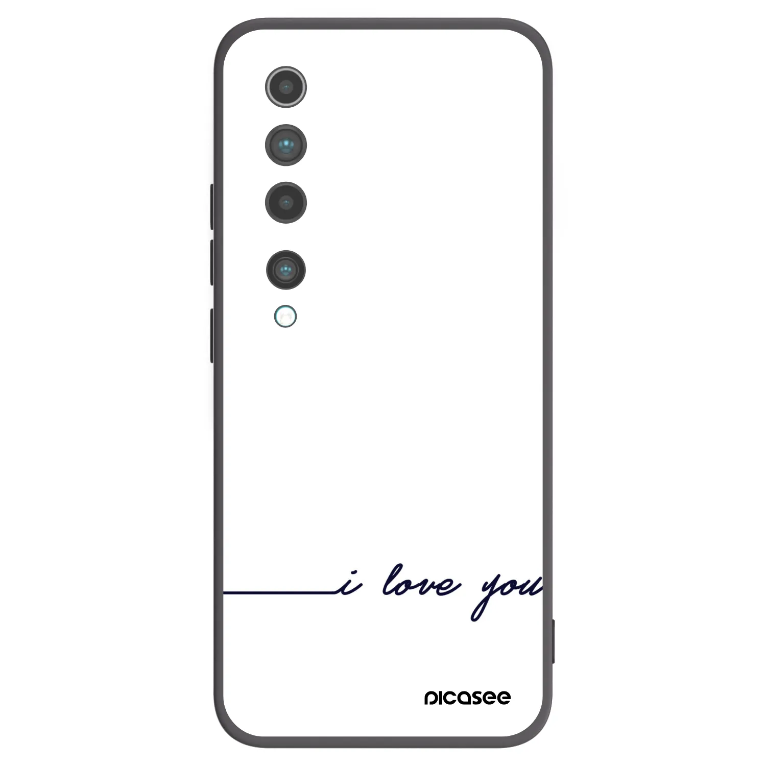 Picasee Xiaomi Mi 10 Hülle - Schwarzes Silikon - Ich liebe dich