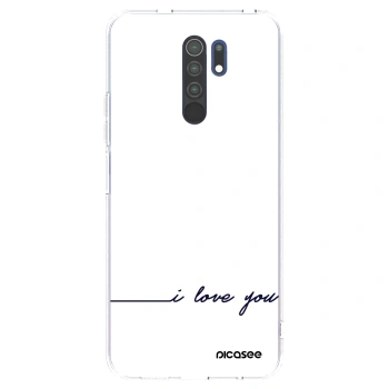 Picasee Xiaomi Redmi 9 Hülle - Transparentes Silikon - Ich liebe dich