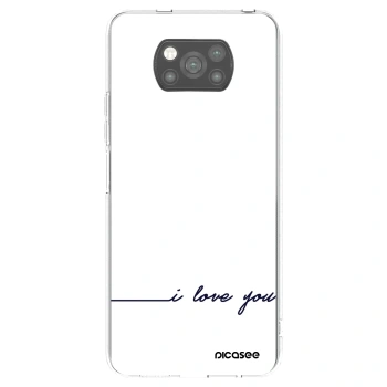 Picasee Xiaomi Poco X3 Hülle - Schwarzes Silikon - Ich liebe dich
