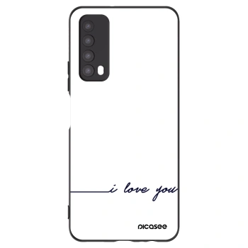 Picasee Huawei P Smart 2021 Hülle - Schwarzes Silikon - Ich liebe dich