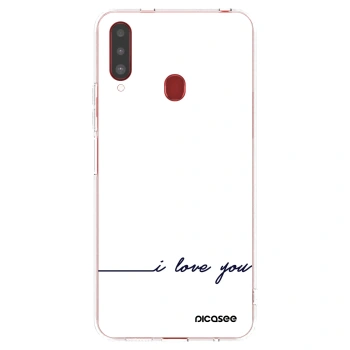 Picasee Samsung Galaxy A20s Hülle - Transparentes Silikon - Ich liebe dich