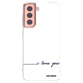 Picasee Samsung Galaxy S21 5G G991B Hülle - Transparentes Silikon - Ich liebe dich