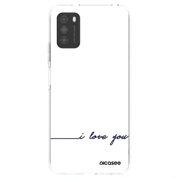 Picasee Xiaomi Poco M3 Hülle - Transparentes Silikon - Ich liebe dich