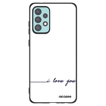 Picasee Samsung Galaxy A72 A725F Hülle - Schwarzes Silikon - Ich liebe dich