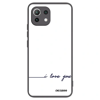 Picasee Xiaomi Mi 11 Lite Hülle - Schwarzes Silikon - Ich liebe dich