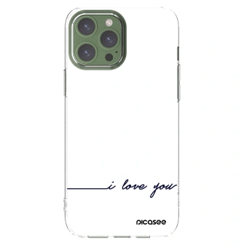 Picasee Apple iPhone 13 Pro Max Hülle - Transparentes Silikon - Ich liebe dich