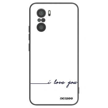 Picasee Xiaomi Poco F3 Hülle - Schwarzes Silikon - Ich liebe dich