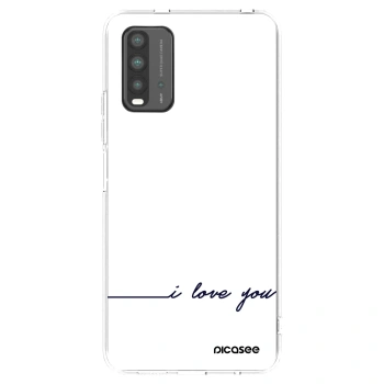 Picasee Xiaomi Redmi 9T Hülle - Schwarzes Silikon - Ich liebe dich