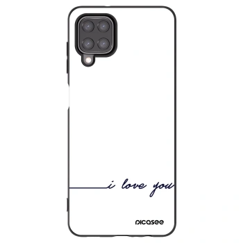 Picasee Samsung Galaxy M12 M127F Hülle - Schwarzes Silikon - Ich liebe dich