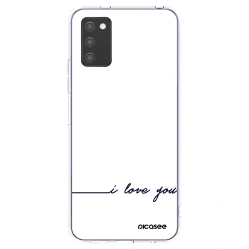 Picasee Samsung Galaxy A02s A025G Hülle - Transparentes Silikon - Ich liebe dich