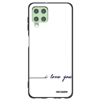 Picasee Samsung Galaxy A22 A225F 4G Hülle - Schwarzes Silikon - Ich liebe dich