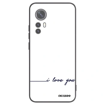 Picasee Xiaomi 12X Hülle - Schwarzes Silikon - Ich liebe dich