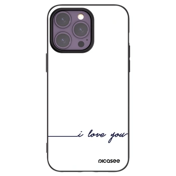 Picasee Apple iPhone 14 Pro Max Hülle - Schwarzes Silikon - Ich liebe dich
