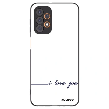 Picasee Samsung Galaxy A23 A235F 4G Hülle - Schwarzes Silikon - Ich liebe dich