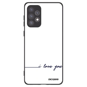 Picasee Samsung Galaxy A73 5G Hülle - Schwarzes Silikon - Ich liebe dich