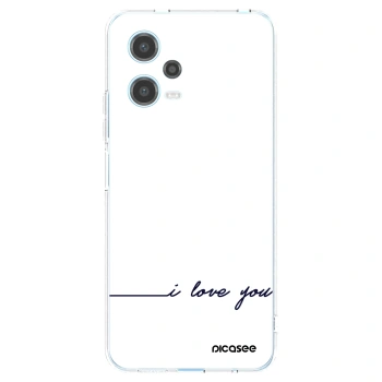 Picasee Xiaomi Redmi Note 12 5G Hülle - Transparentes Silikon - Ich liebe dich