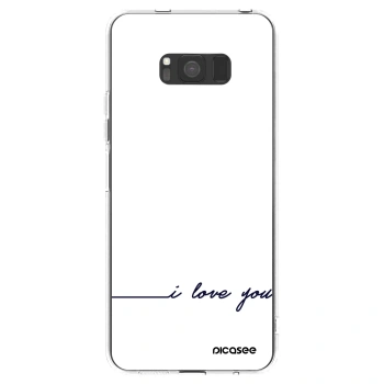 Picasee Samsung Galaxy S8 G950F Hülle - Transparentes Silikon - Ich liebe dich