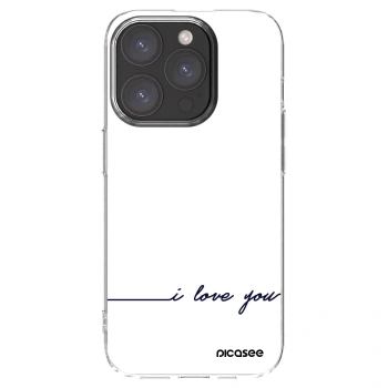 Picasee Apple iPhone 15 Pro Hülle - Transparentes Silikon - Ich liebe dich
