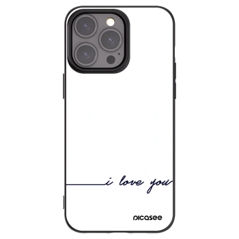 Picasee Apple iPhone 15 Pro Max Hülle - Schwarzes Silikon - Ich liebe dich