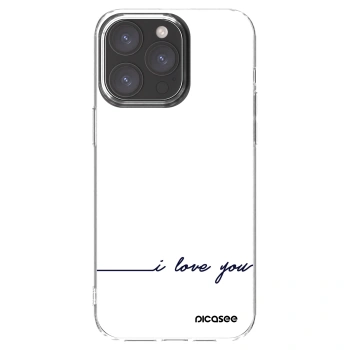 Picasee Apple iPhone 15 Pro Max Hülle - Transparentes Silikon - Ich liebe dich