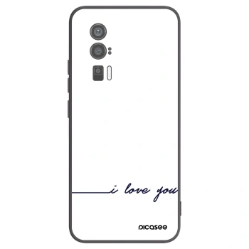 Picasee Xiaomi Poco F5 Pro 5G Hülle - Schwarzes Silikon - Ich liebe dich