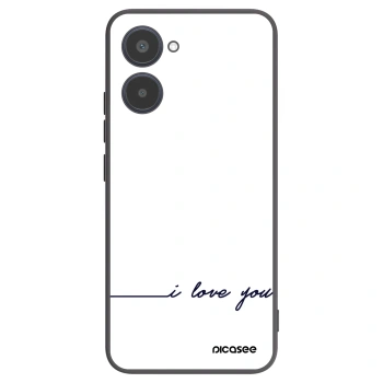 Picasee Realme 10 4G Hülle - Schwarzes Silikon - Ich liebe dich
