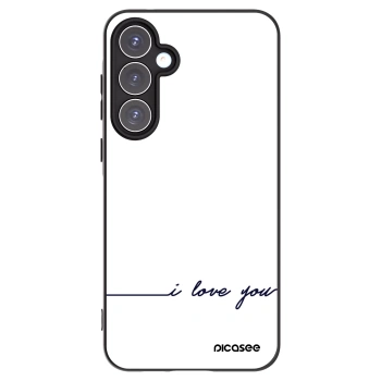 Picasee Samsung Galaxy A55 5G A556B Hülle - Schwarzes Silikon - Ich liebe dich