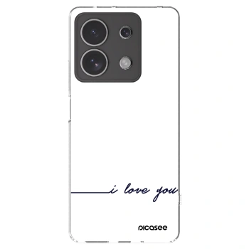 Picasee Xiaomi Redmi Note 13 4G Hülle - Transparentes Silikon - Ich liebe dich