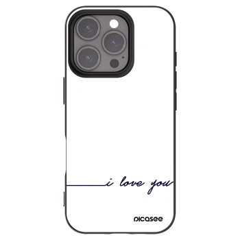 Picasee Apple iPhone 16 Pro Hülle - Schwarzes Silikon - Ich liebe dich