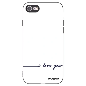 Picasee Apple iPhone 8 Hülle - Schwarzes Silikon - Ich liebe dich