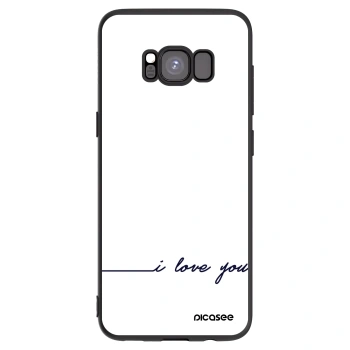 Picasee Samsung Galaxy S8 G950F Hülle - Schwarzes Silikon - Ich liebe dich