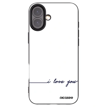 Picasee Apple iPhone 16 Plus Hülle - Schwarzes Silikon - Ich liebe dich