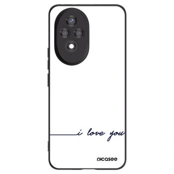 Picasee Honor 200 Pro 5G Hülle - Schwarzes Silikon - Ich liebe dich