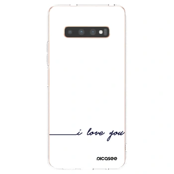 Picasee Samsung Galaxy S10 Plus G975 Hülle - Transparentes Silikon - Ich liebe dich