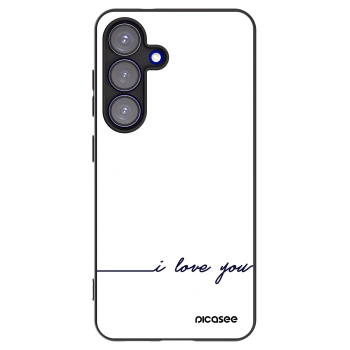 Picasee Samsung Galaxy S25 5G Hülle - Schwarzes Silikon - Ich liebe dich