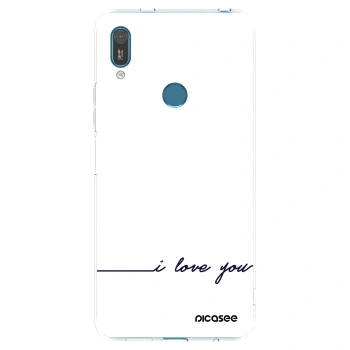 Picasee Huawei Y7 2019 Hülle - Transparentes Silikon - Ich liebe dich