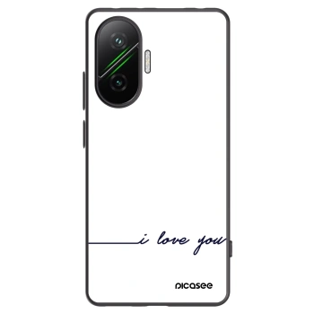 Picasee Xiaomi Poco F7 5G Hülle - Schwarzes Silikon - Ich liebe dich