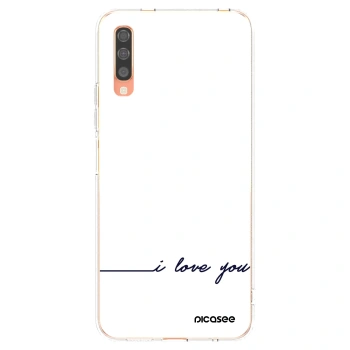 Picasee Samsung Galaxy A70 A705F Hülle - Transparentes Silikon - Ich liebe dich