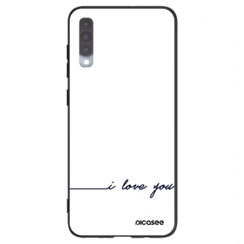 Picasee Samsung Galaxy A70 A705F Hülle - Schwarzes Silikon - Ich liebe dich