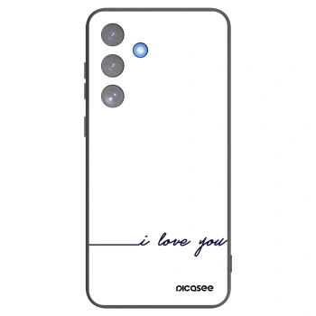 Picasee Samsung Galaxy S25 FE 5G Hülle - Schwarzes Silikon - Ich liebe dich