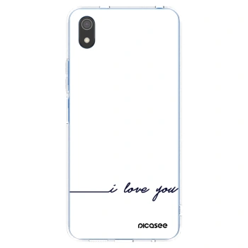 Picasee Xiaomi Redmi 7A Hülle - Transparentes Silikon - Ich liebe dich