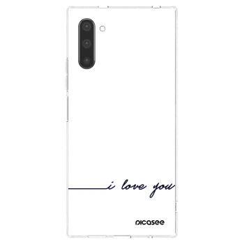 Picasee Samsung Galaxy Note 10 N970F Hülle - Transparentes Silikon - Ich liebe dich