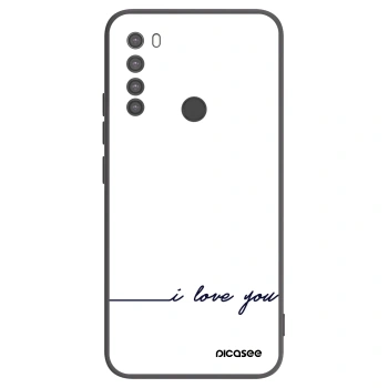 Picasee Xiaomi Redmi Note 8 Hülle - Schwarzes Silikon - Ich liebe dich