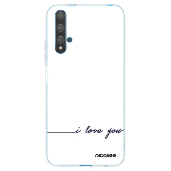 Picasee Huawei Nova 5T Hülle - Transparentes Silikon - Ich liebe dich