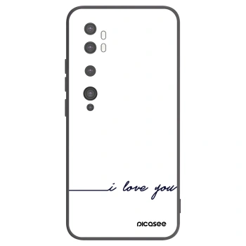 Picasee Xiaomi Mi Note 10 (Pro) Hülle - Schwarzes Silikon - Ich liebe dich