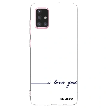 Picasee Samsung Galaxy A71 A715F Hülle - Transparentes Silikon - Ich liebe dich