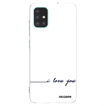 Picasee Samsung Galaxy A51 A515F Hülle - Transparentes Silikon - Ich liebe dich