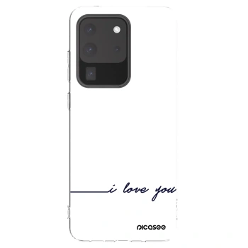 Picasee Samsung Galaxy S20 Ultra 5G G988F Hülle - Transparentes Silikon - Ich liebe dich
