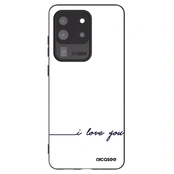 Picasee Samsung Galaxy S20 Ultra 5G G988F Hülle - Schwarzes Silikon - Ich liebe dich